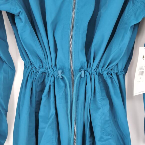 Spiritual Gangster Natasha Teal Blue Jacket Rain Mac / Trench Coat - Size M -NEW - Picture 15 of 16